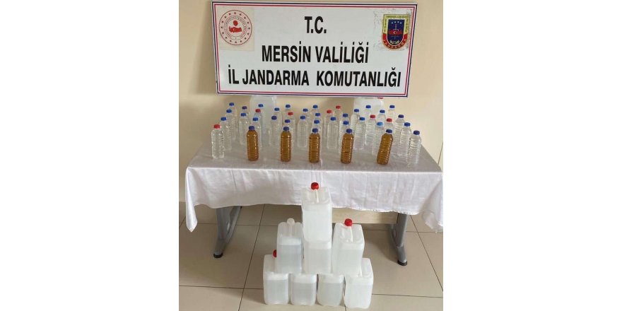 Mersin’de 70 litre sahte içki ele geçirildi