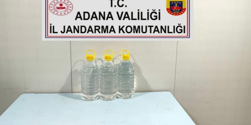 Adana’da 138,5 litre sahte alkol ele geçirildi