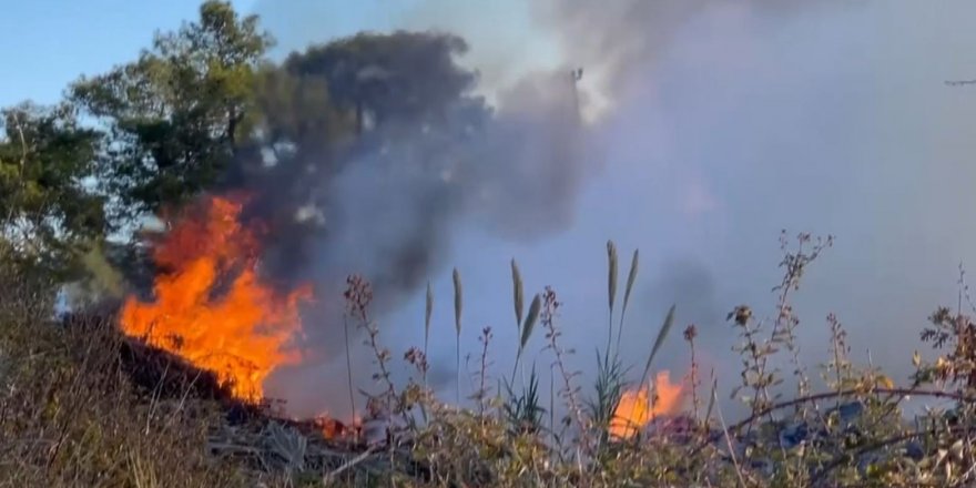 Ormanlık alan yakınında bulunan çöplükten çıkan dumanlar panik oluşturdu