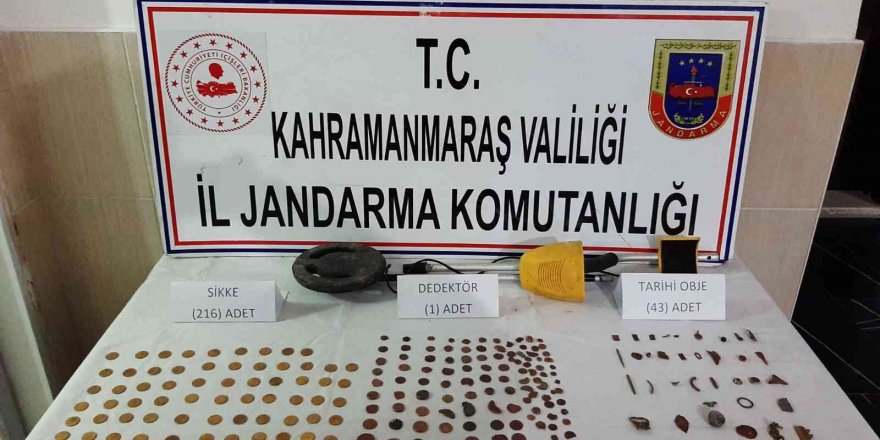 Kahramanmaraş’ta tarihi eser kaçakçılığına 1 gözaltı