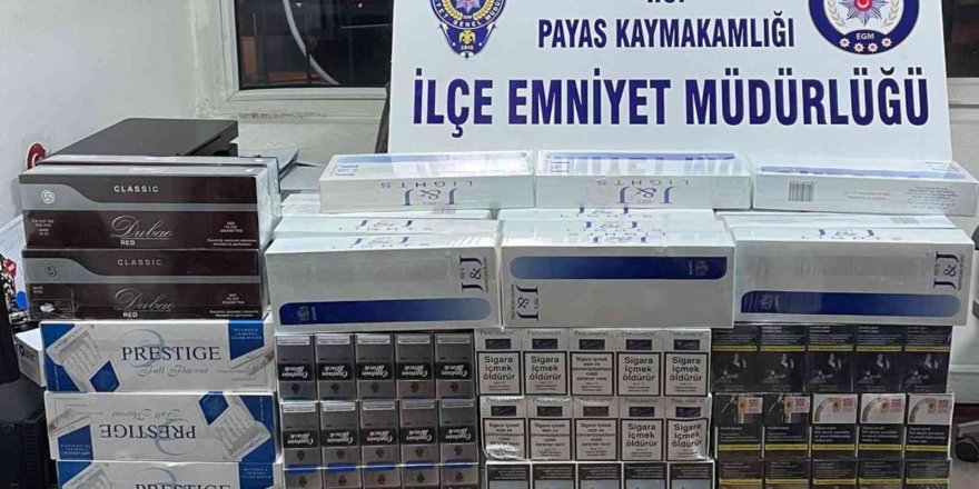 Hatay’da 1280 paket gümrük kaçağı sigara ele geçirildi