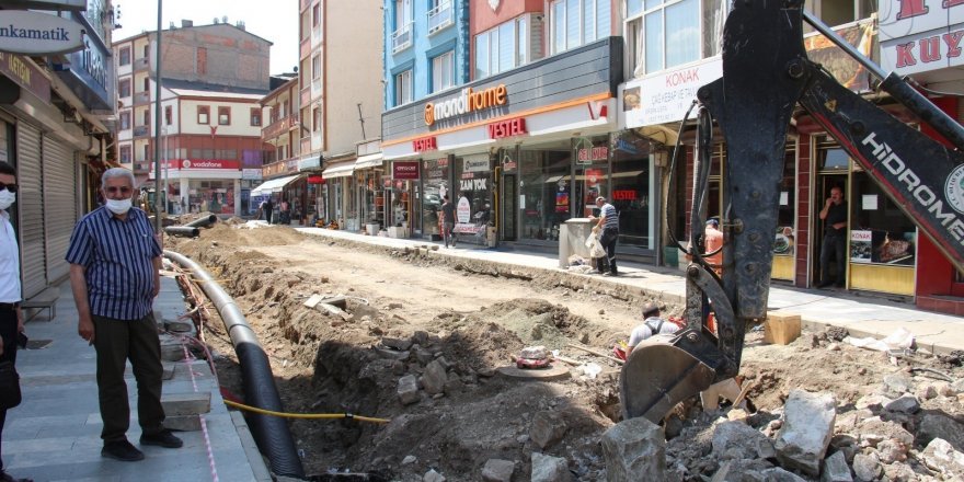 Oltu Ziyabey Caddesi Yenileniyor