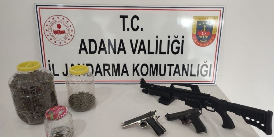 Adana’da uyuşturucu ve silah operasyonu