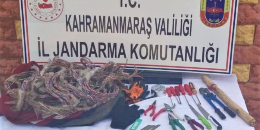 Kahramanmaraş’ta kablo hırsızları yakalandı