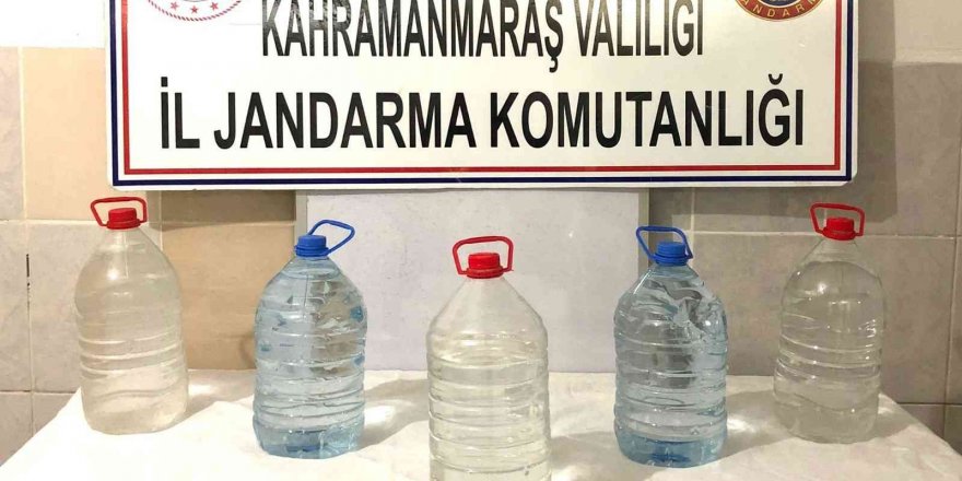 Kahramanmaraş’ta 25 litre sahte içki ele geçirildi