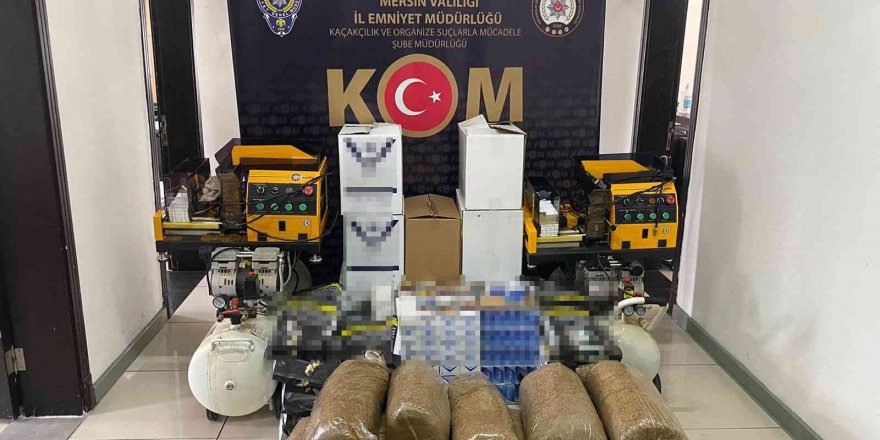 Mersin’de 105 bin 800 kaçak makaron ele geçirildi