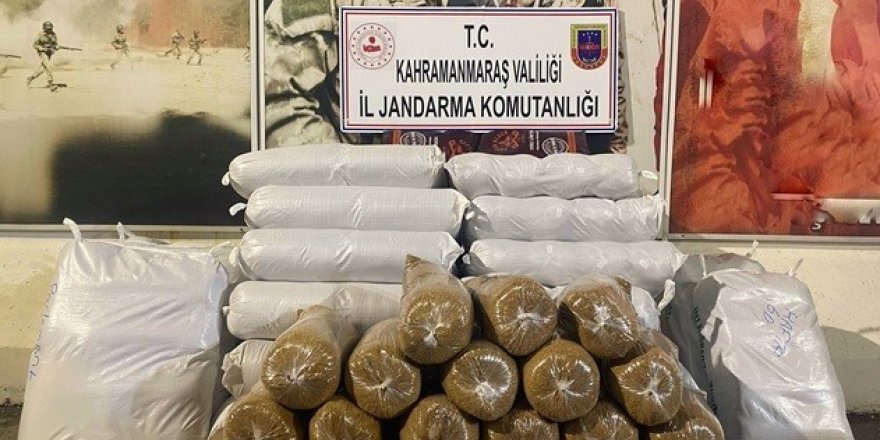 Kahramanmaraş’ta 470 kilogram kaçak tütün ele geçirildi