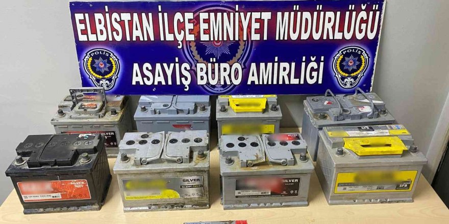 Akü hırsızı tutuklandı