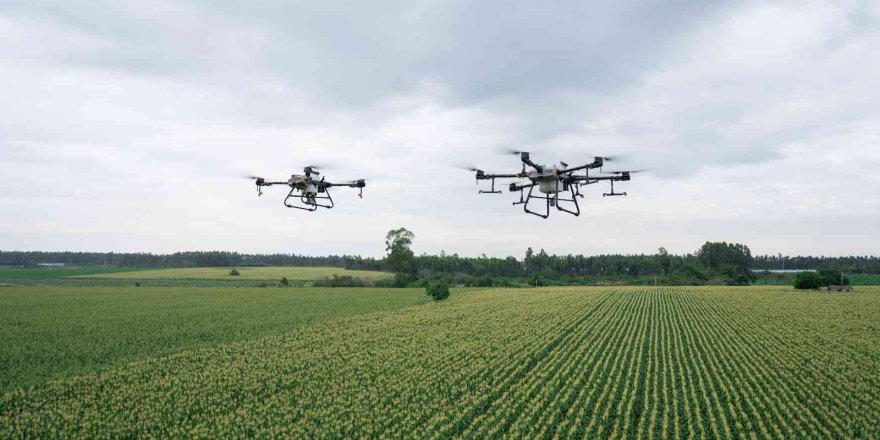 Dronlar zirai mücadelede çiftçiye kolaylık sağlıyor