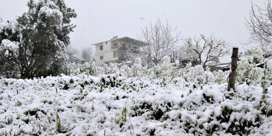 Yurdu etkisi altına alan kar Mersin’e ulaştı