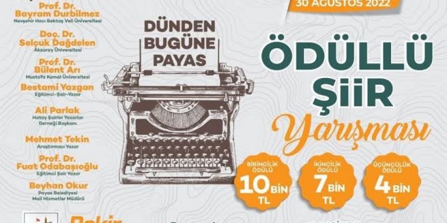 Payas belediyesinin ilçe oluşunun 10. yılına özel sanat yarışması