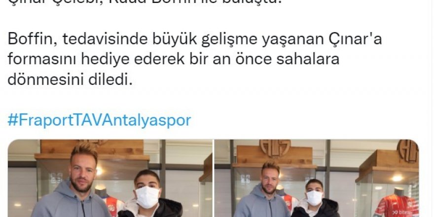 Ruud Boffin, lenfoma teşhisi konulan kaleciye formasını hediye etti