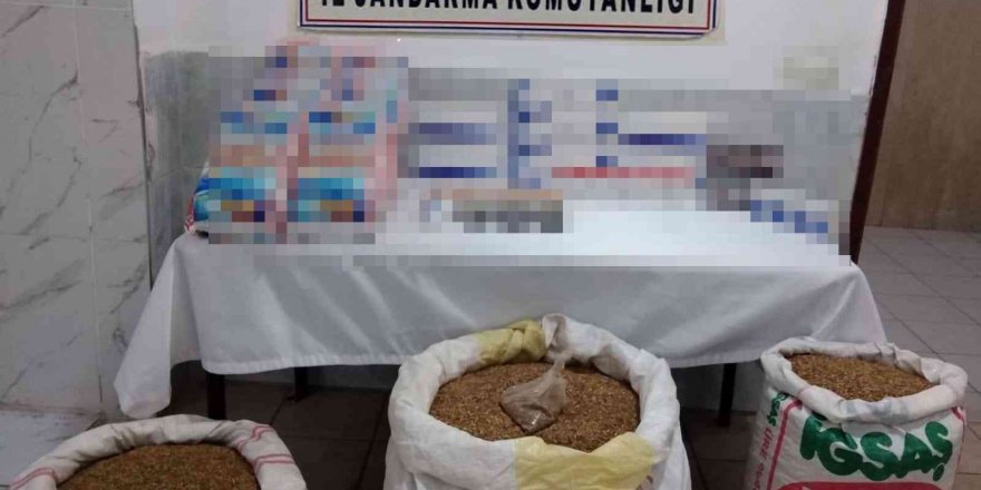 Hassa’da bakkal da 140 kilo kaçak tütün, 100 paket sigara ele geçirildi