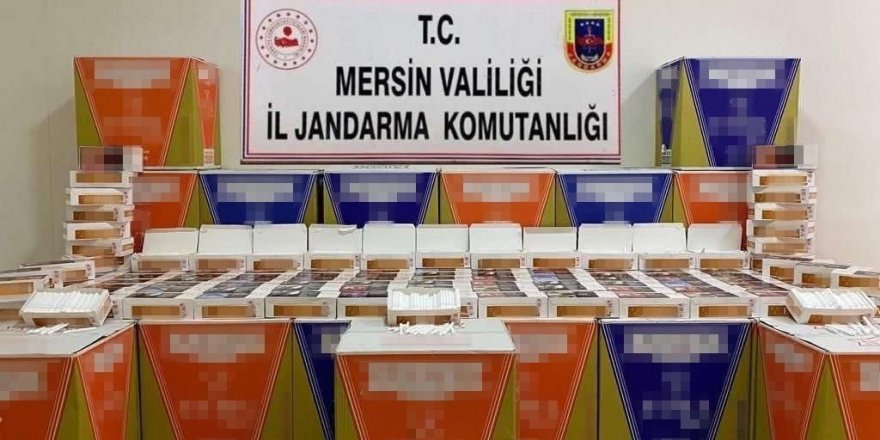 Mersin’de bin makaron ve 40 kilo tütün ele geçirildi