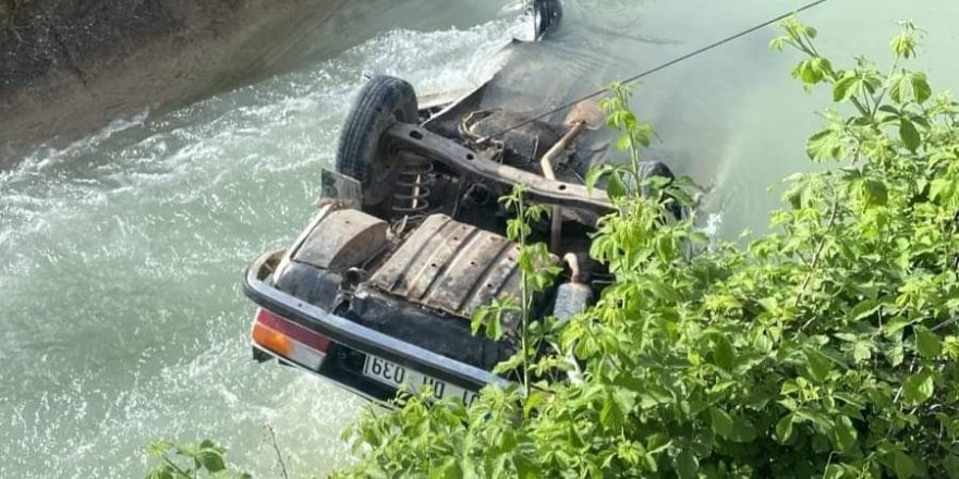 Osmaniye’de otomobil sulama kanalına uçtu: 3 yaralı