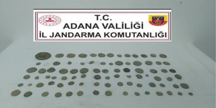 Adana’da 86 bronz sikke ele geçirildi