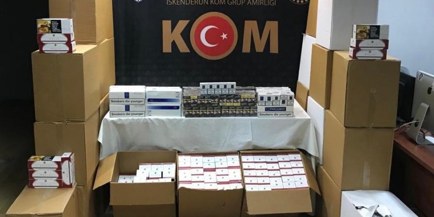 Hatay’da kaçak makaron ve sigara operasyonu