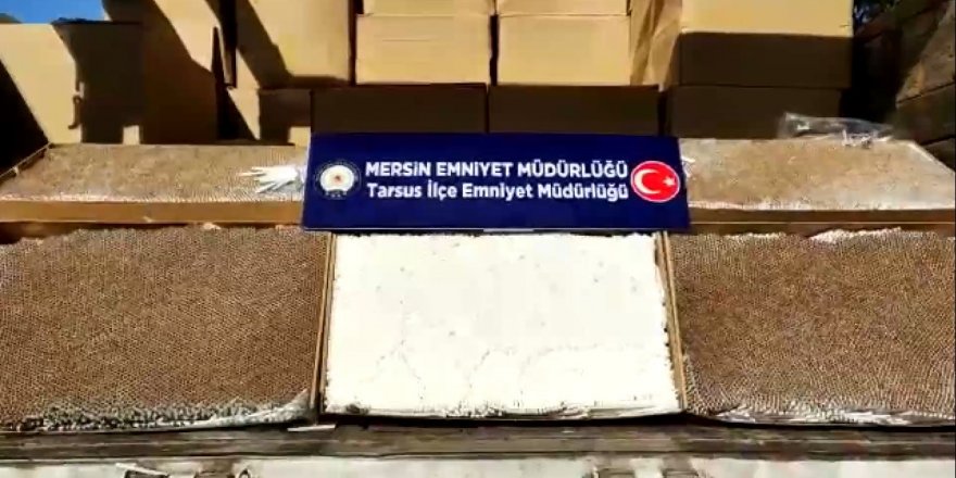 Mersin’de 5 milyon adet dolu makaron ele geçirildi