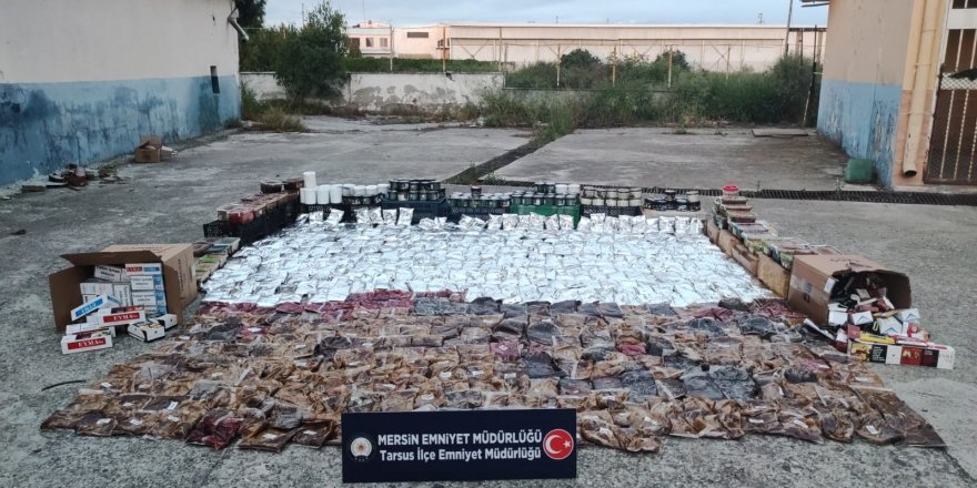 Mersin’de 435 kilogram gümrük kaçağı nargile tütünü ele geçirildi