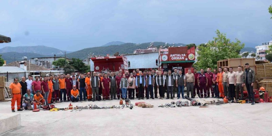 Kumluca’da Orman İşletme personellerine yangınlara yönelik işbaşı eğitim