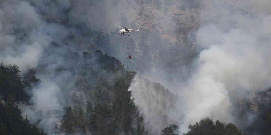 Alanya’daki orman yangını kısmen kontrol altına alındı