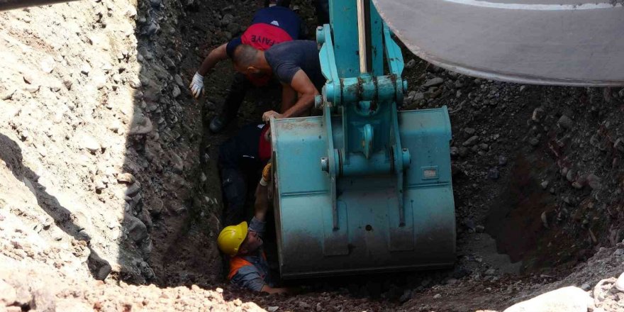 Osmaniye’de göçük altında kalan işçi yaralandı