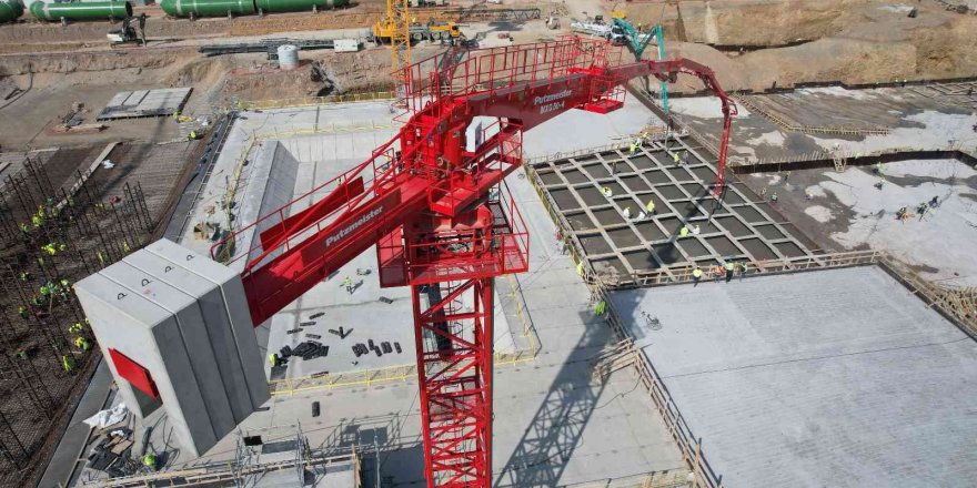 Akkuyu NGS’nin 4. ünitesinde türbin bölümü temel plakasının beton dökme işlemi başladı