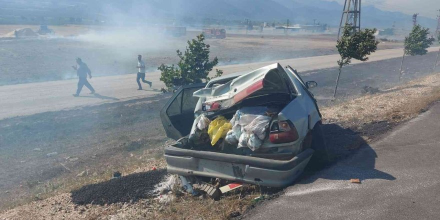 Hatay’da saman yangını zincirlemeye kazaya neden oldu: 10 yaralı