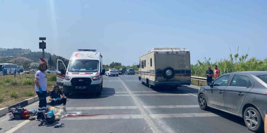 Kaza yapan Alman motosiklet sürücüsü hayatını kaybetti