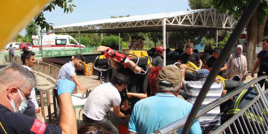 3 çocuğun lunaparkta ölümden döndüğü anlar kamerada