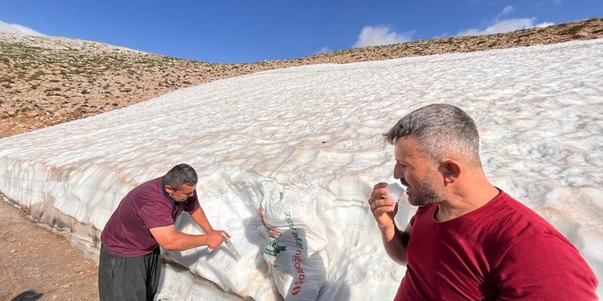 Toroslardan Çuval Çuval Taşınan Kar, Deniz Seviyesinde Karlama Şerbet Oluyor