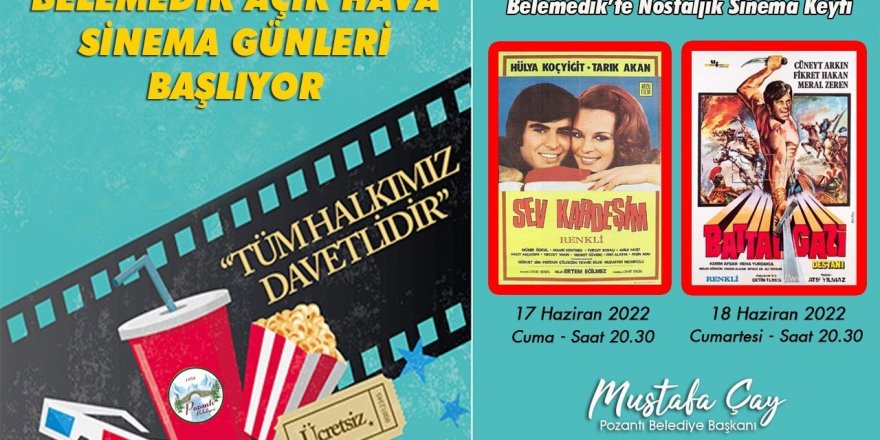 Pozantı’da "Açık Hava Sinema Günleri" başlıyor