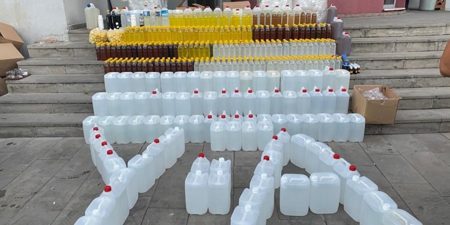 Adana’da 275 litre sahte içki ele geçirildi