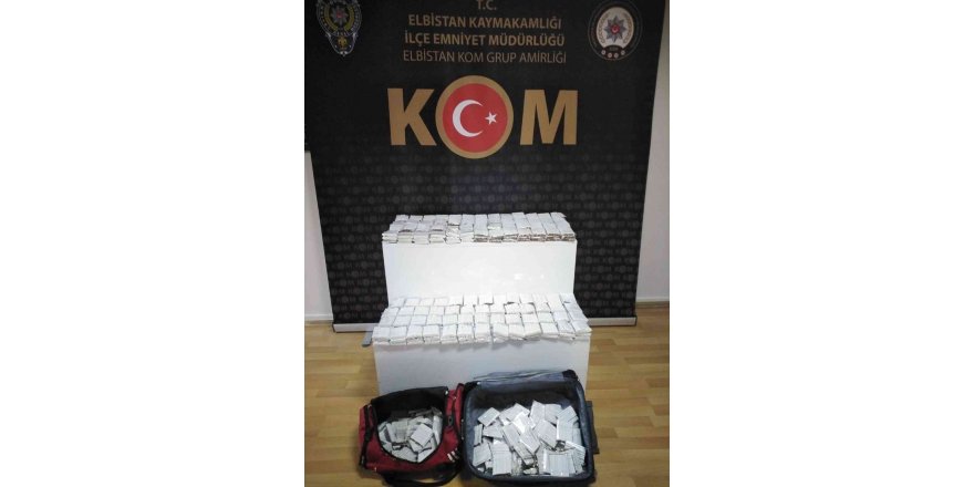 Elbistan’da 500 paket doldurulmuş makaron ele geçirildi