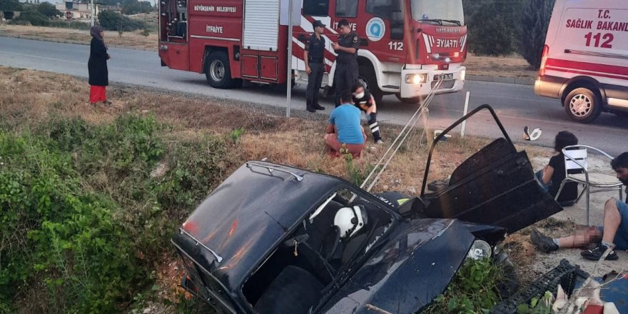 Antalya’da otomobil şarampole yuvarlandı: 5 yaralı