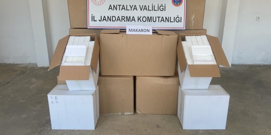 Durdurulan kamyonetin kasasında 850 bin adet kaçak makaron ele geçirildi