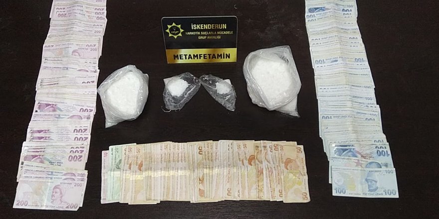 İskenderun’da 1 kilo 40 gram metamfetamin ele geçirildi