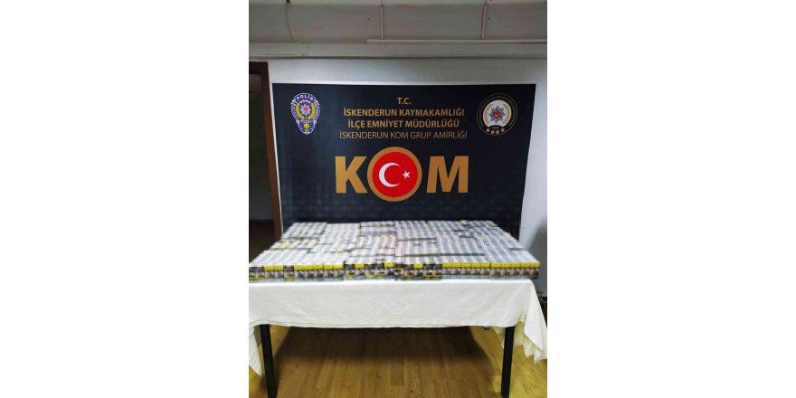 İskenderun’da bin paket kaçak sigara yakalandı