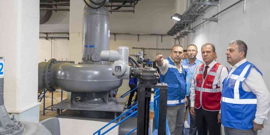 Seçer, atıksu terfi istasyonunda incelemelerde bulundu