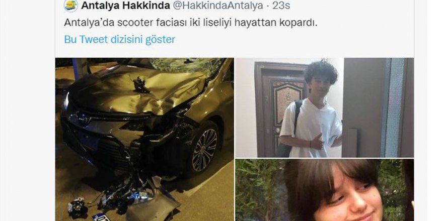 2 liselinin öldüğü kazada skutere çarpan sürücü tutuklandı