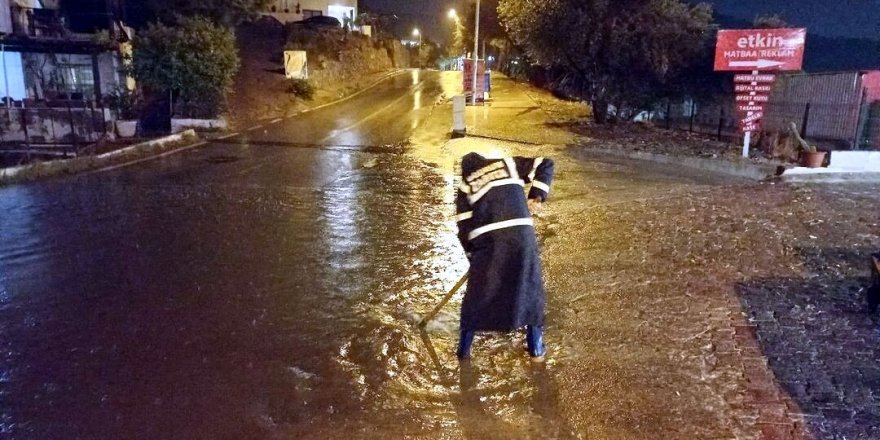 Bodrum'daki yağmurda, 5 saatte metrekareye 41 kilogram yağış düştü