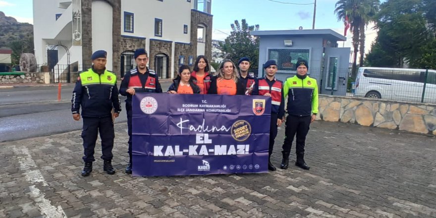 Jandarmadan kadına yönelik şiddetle mücadele gününde 'turuncu renk' farkındalığı
