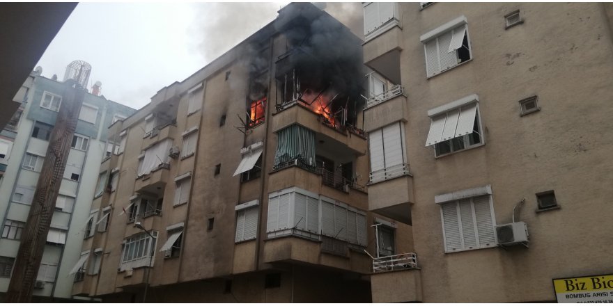 Evinin yandığını görünce fenalık geçirdi