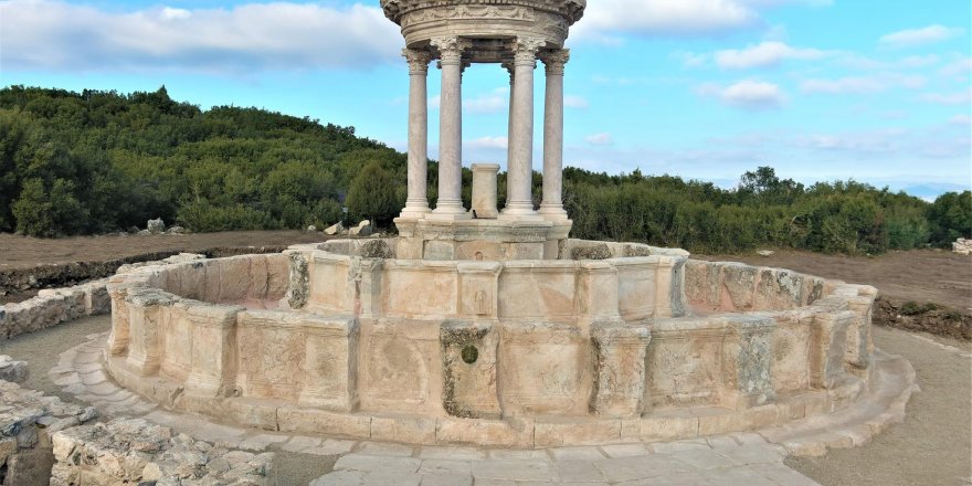 Kibyra Antik Kenti'ndeki Yuvarlak Planlı Çeşme'nin restorasyonu tamamlandı