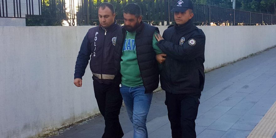 Kucağındaki yavru köpeği ısırıp, döverken görüntülendi