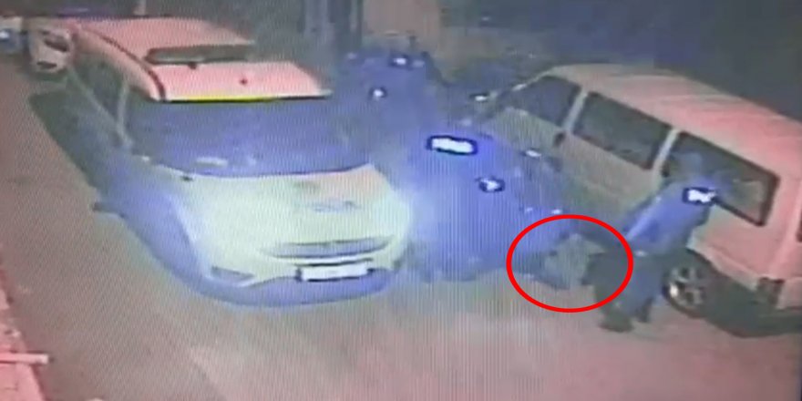 Bekçilerden kaçan şüpheli park halindeki minibüsün altında yakalandı