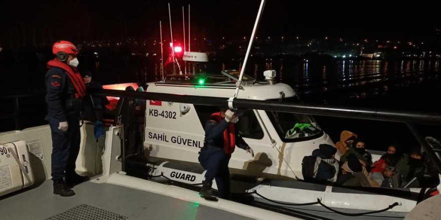 Bodrum açıklarında 45 kaçak göçmen kurtarıldı