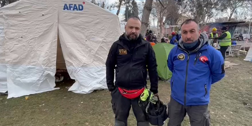 Gurbetçi itfaiyeci, bu kez deprem bölgesinde hayat kurtarıyor