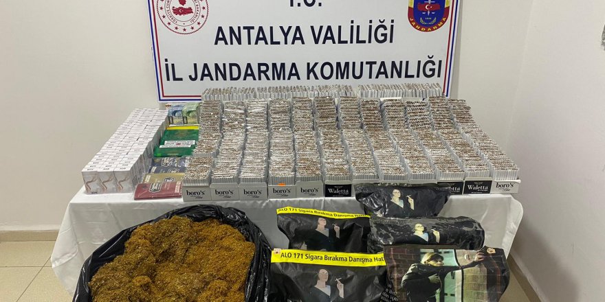 Jandarmadan kaçak sigara ve tütün baskını