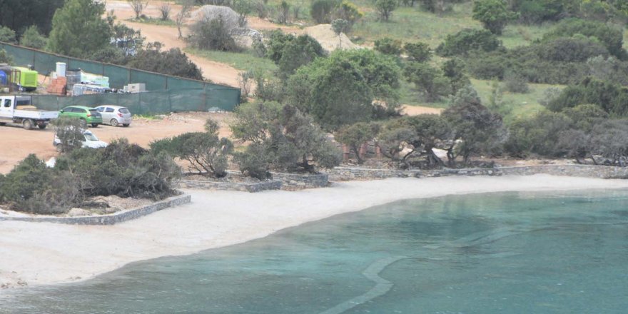 Bodrum'da sahile beyaz kum döken firmaya işlem